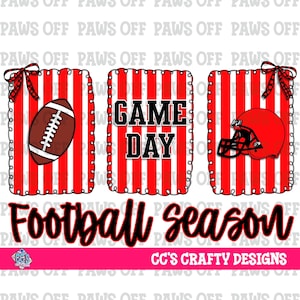 Rouge, noir et blanc, le jour du match, saison de football PNG | Conception par sublimation | Téléchargement numérique | Clipart de casque de football | Sports d&#39;automne PNG