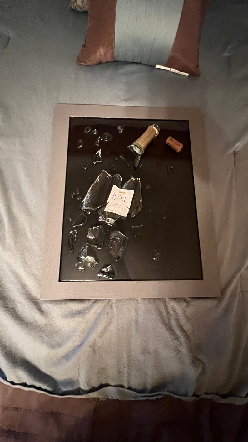Broken Champagne Bottle Epoxy Etsy