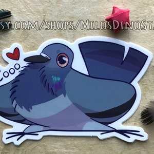 City Love - Pigeon. 3x2 inch Vinyl Sticker