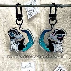 Monotone Blue Aoi - 2inch Acrylic Charm