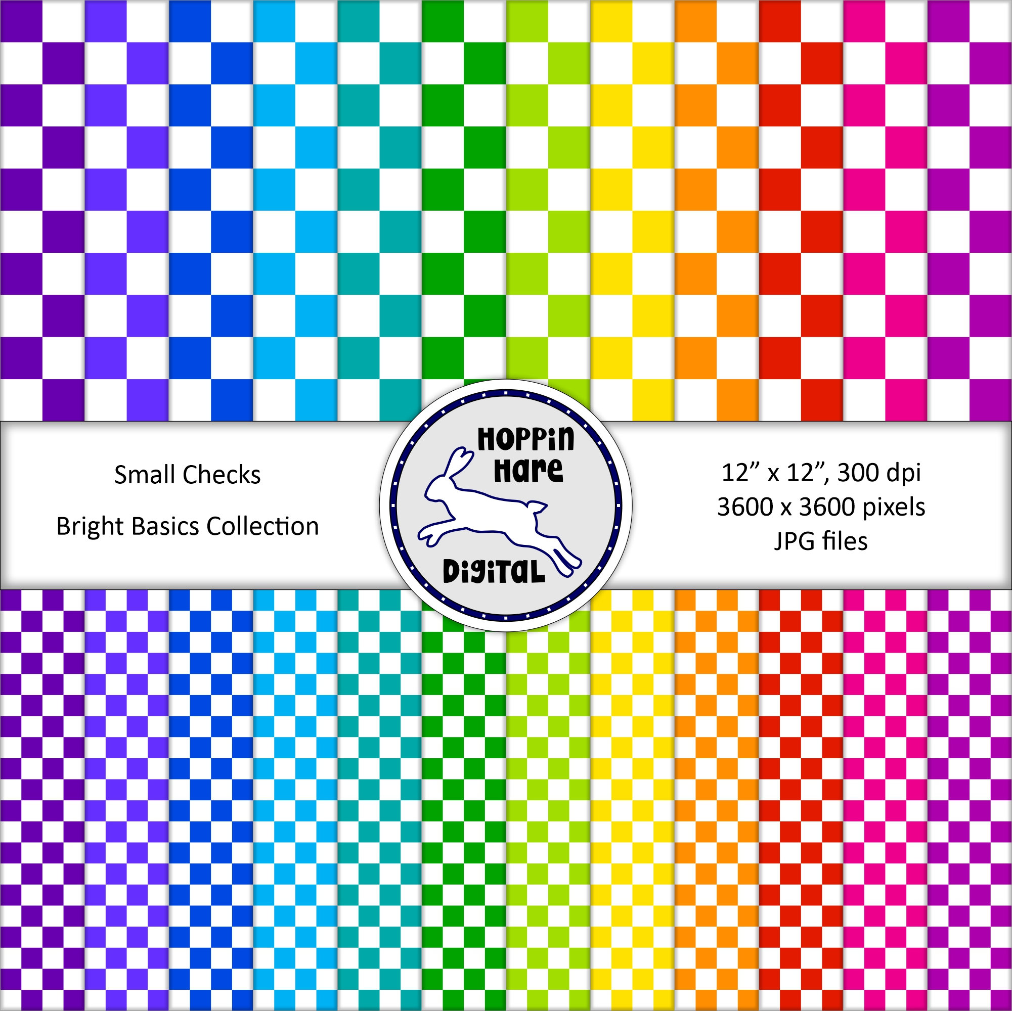 Digital Paper Pack - Small Checks - Checkers Squares Grid - Seamless ...