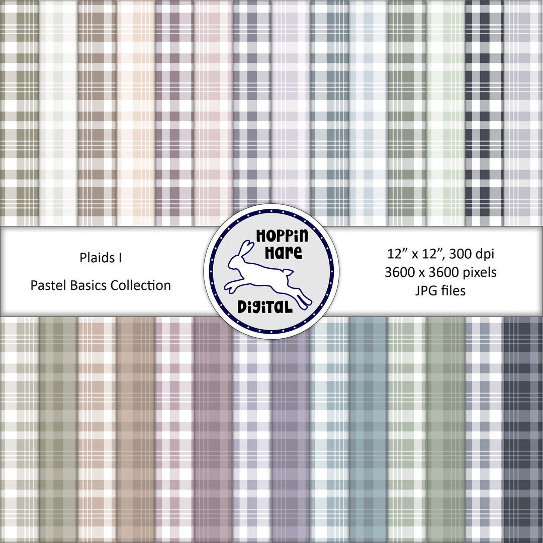Plaid Digital Paper Pack - Seamless Pattern Papers - Neutral Colors - Etsy