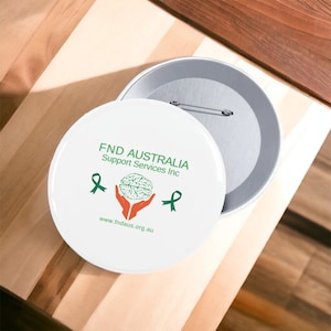 FND Australia Support Services Inc Corporate Pin, Functional Neurological Disorder Awareness, FND Warrior Round Pin