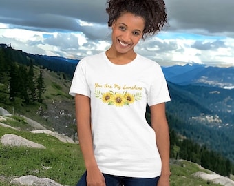 Du är min solsken unisex t-shirt, presenter till henne, födelsedagspresenter