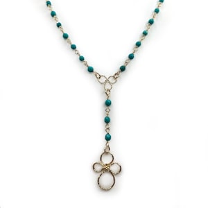 Beautiful handmade natural turquoise Rosary.