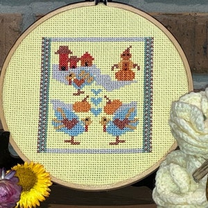 Turkey Cross Stitch Pattern: Autumn Cottagecore Sampler (PDF Pattern)