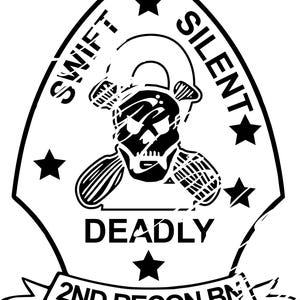 USMC 2nd Recon Battalion Logo Vinyl Sticker / Decal