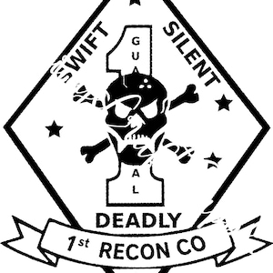 米海兵隊第 1 偵察中隊 - 第 1 偵察中隊のロゴ SVG デジタル ダウンロード