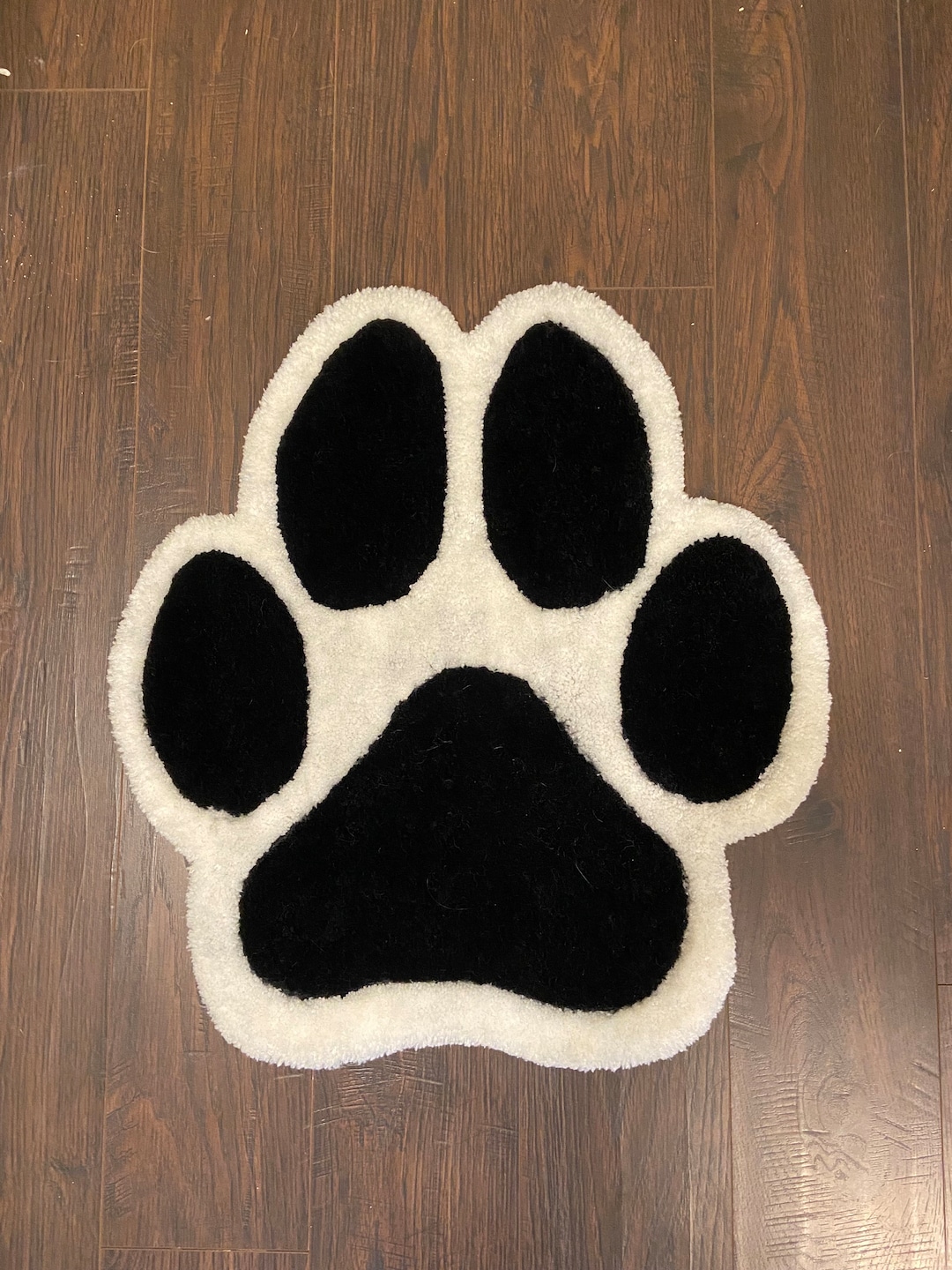 Custom Tufted Paw Print Rug Etsy