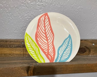 Hand painted ceramic plate