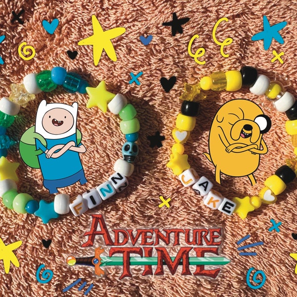 Adventure Time Kandi Pony Bracelets - Finn, Jake, LSP, Marceline, Ice King, and Custom Characters