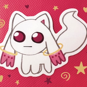 Kyubey TBH Yippee Puella Magi Madoka Magica Autism Creature Meme 2.5” Sticker