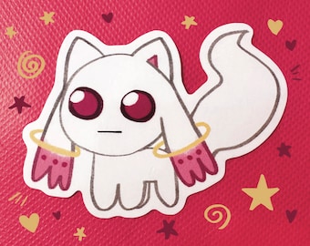 Kyubey TBH Yippee Puella Magi Madoka Magica Autism Creature Meme 2.5” Sticker