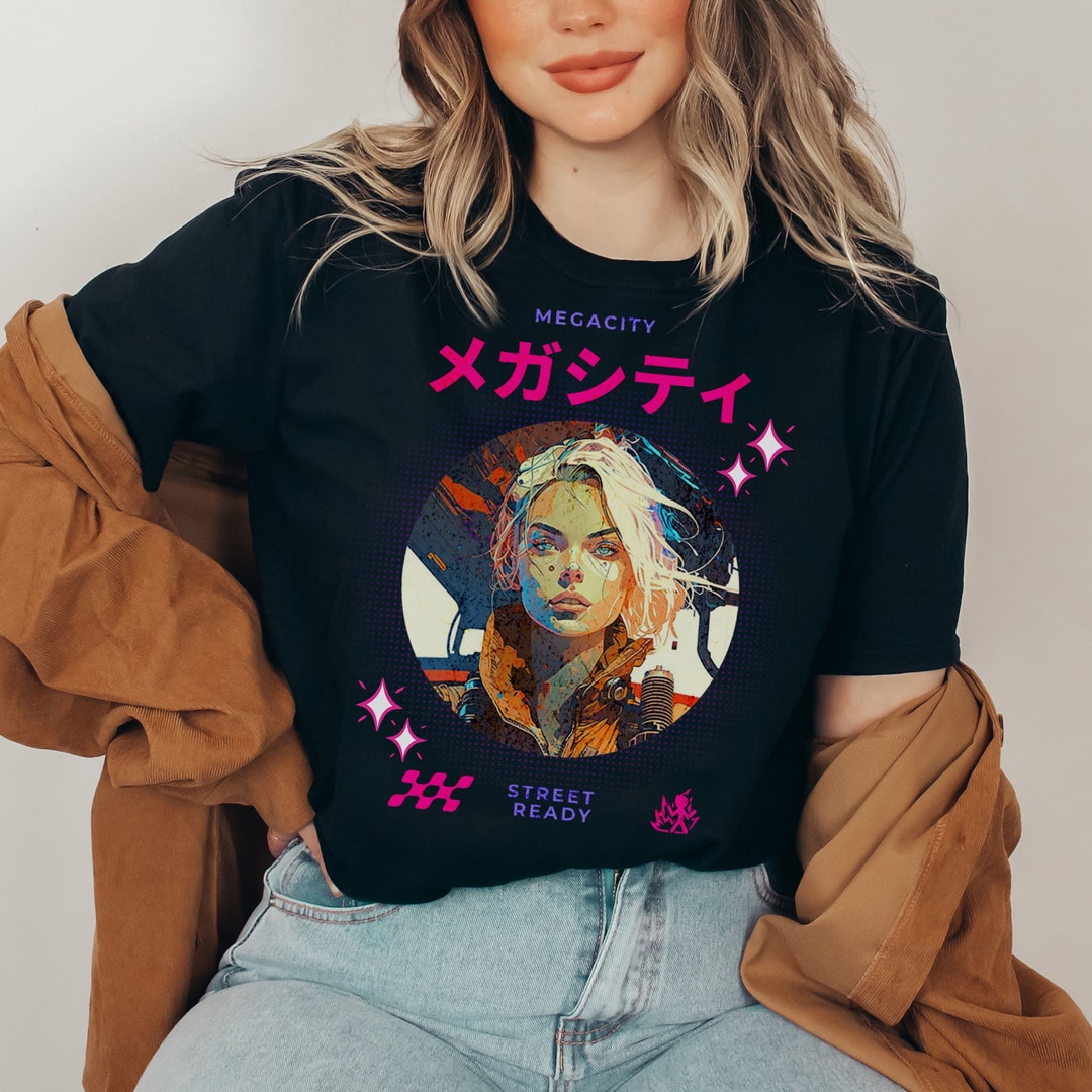 Vintage Anime Shirt Oversized Anime Tshirt 90s Anime Shirt Japanese Streetwear Manga Shirt Anime