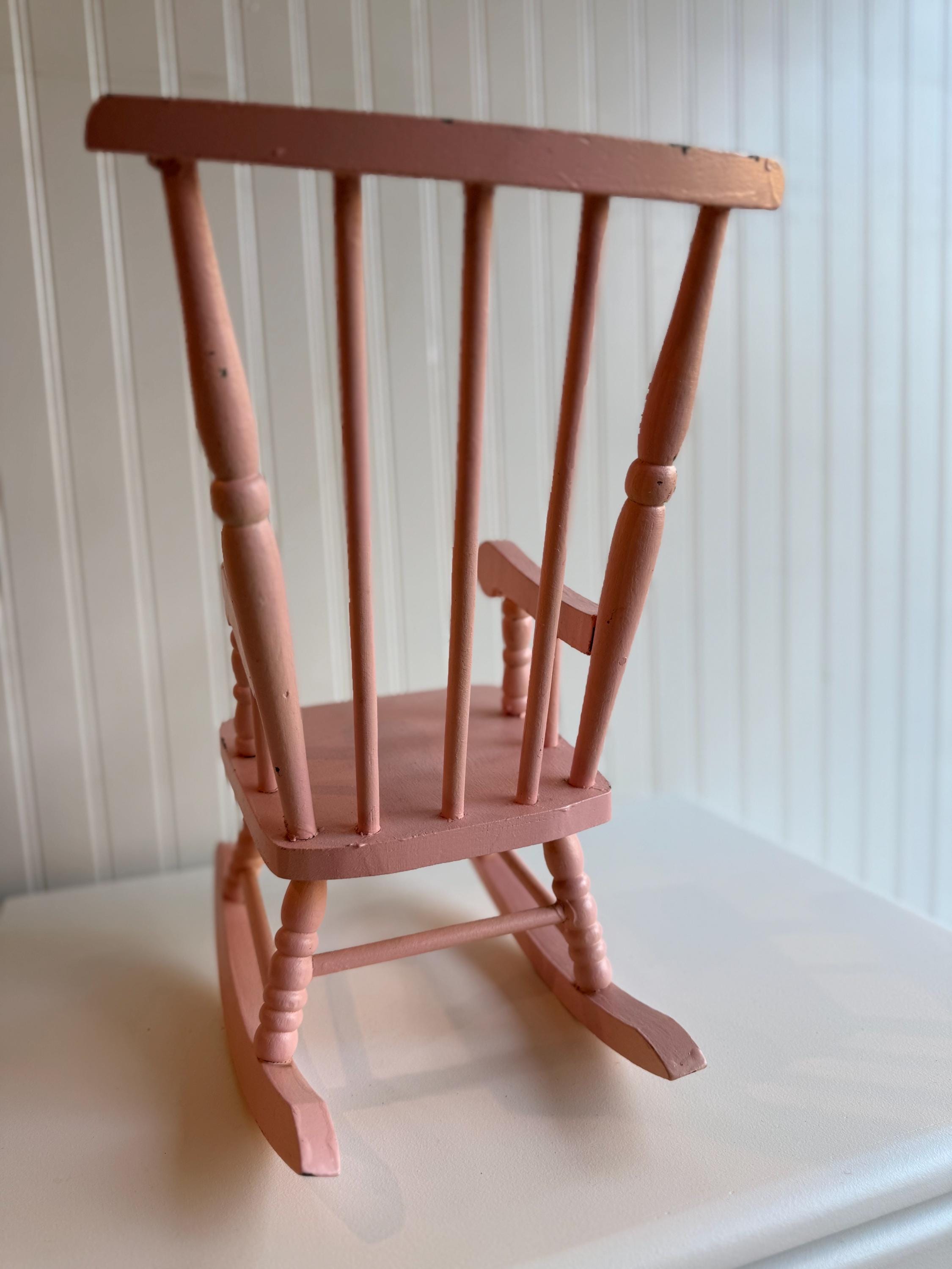 Painted Pink Rocking Chair - 16