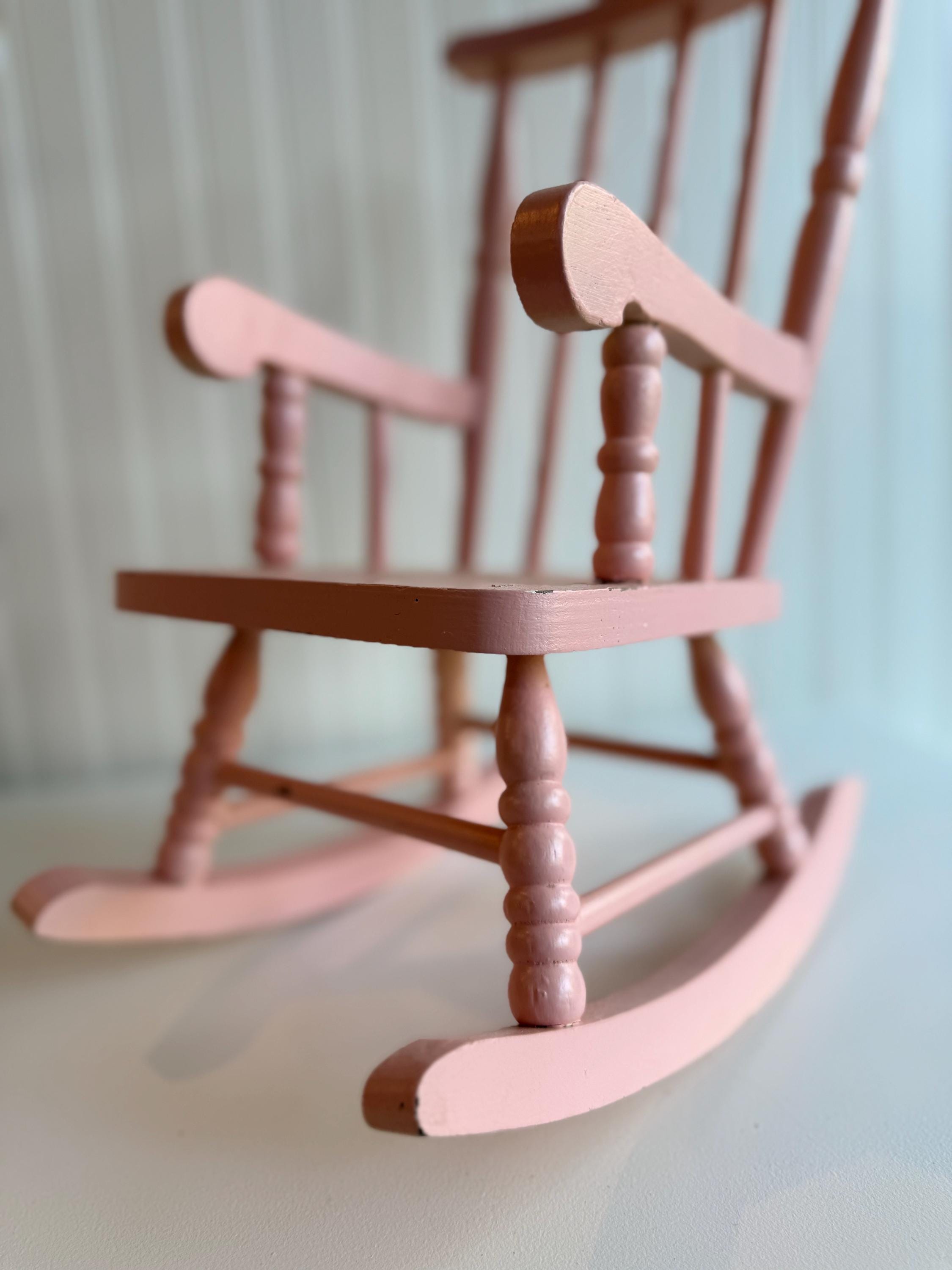Painted Pink Rocking Chair - 16