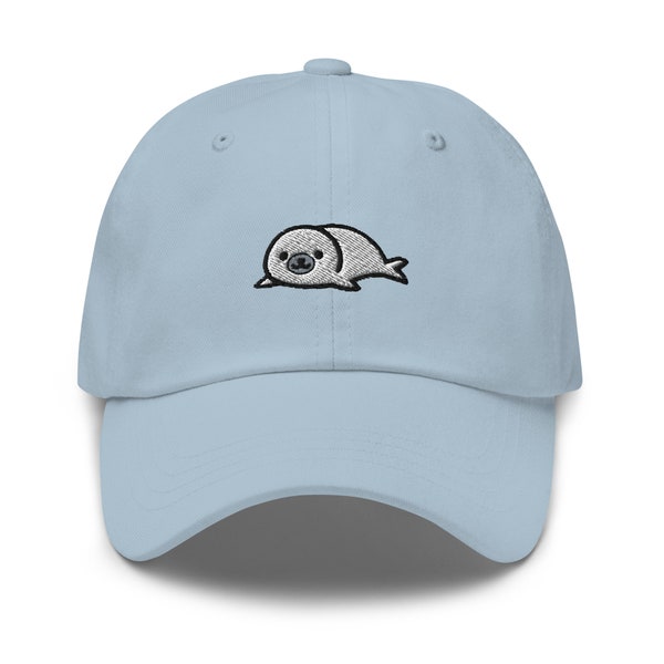 Seal Dad Hat, Embroidered Baseball Cap, Adjustable Baseball Hat, Cute Unisex Hat, Seal Hat