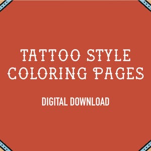 Tattoo Style Coloring Book Pages to Print and Color at Home - American ...