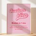 Red Pink Custom Sign Template Red and Pink Personalized Sign - Etsy