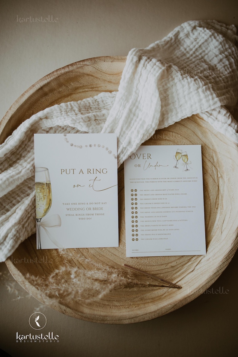 Pearls and prosecco bridal shower games bundle template pearls prosecco bridal shower games pack bow ribbon bridal games wine glass 0292 bild 2