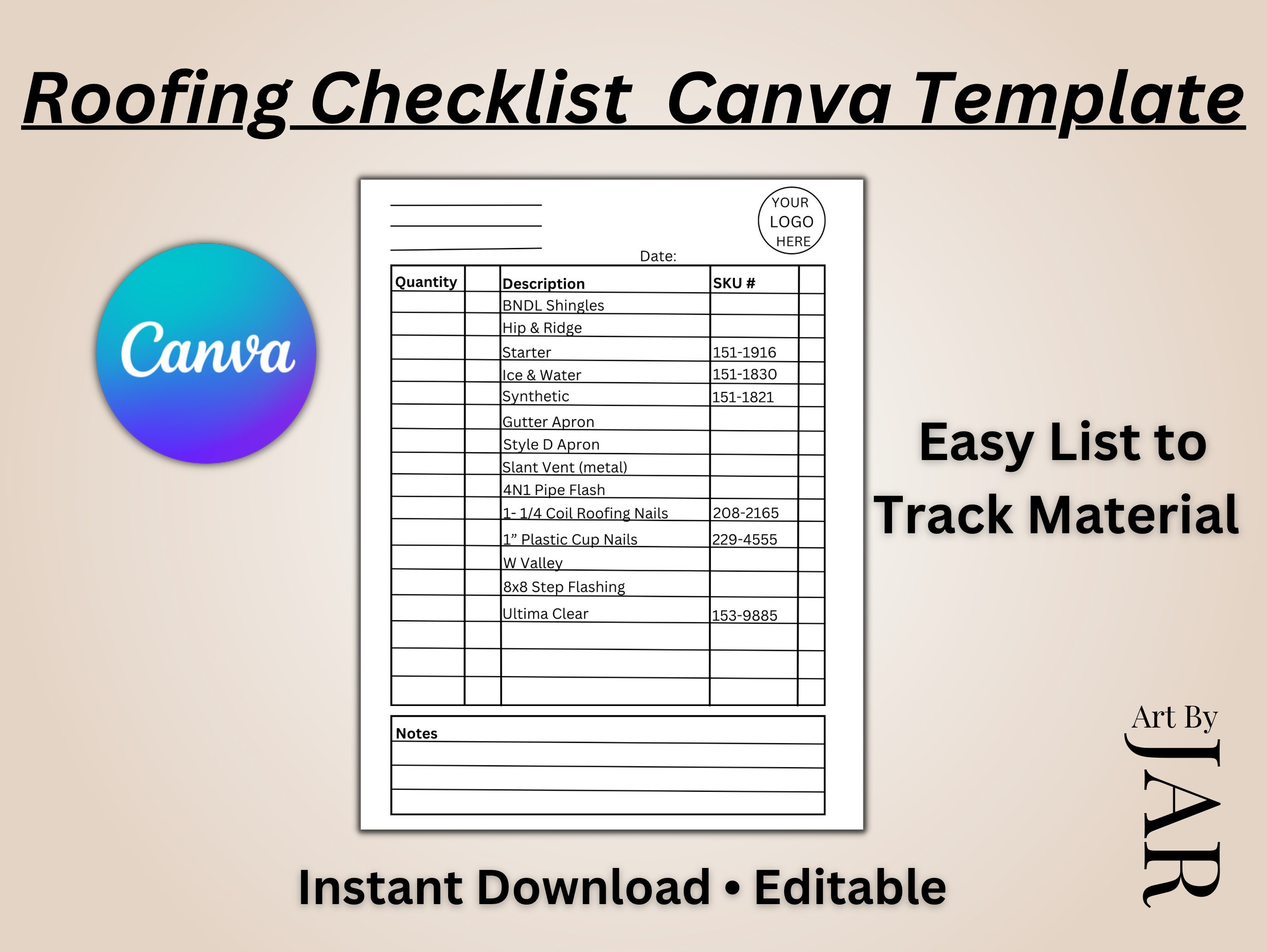 CANVA TEMPLATE Roofing Material Checklist printable Etsy CANVA TEMPLATE Roofing Material Checklist printable Etsy