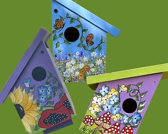 Custom Order Birdhouse - You Design - for Bird Lovers & Outdoor Spaces,