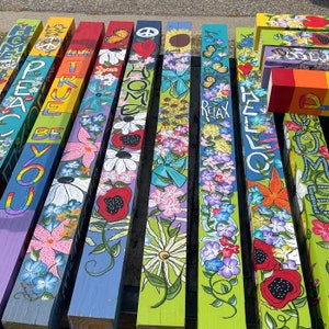 Garden Post 48&quot; Custom, Personalized Garden Post, Outdoor Décor, Unique Gift for Gardeners