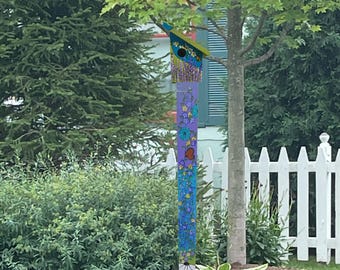 Lavender Post + Birdhouse Set
