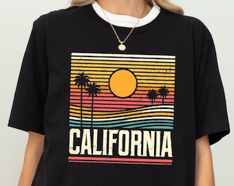 California Shirt, Retro California Shirt, California Sunset Shirt, Trendy California Gift Shirt, West Coast Shirt, Summer Beach Life Shirt
