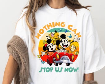 Comfort Colors Disney Mickey & Minnie's Runaway Railway Nothing Can Stop Us Now Shirt, WDW Magic Kingdom shirt, Disney Family Vacation Gift