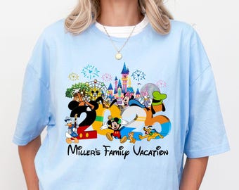 Custom Disney trip 2025 Shirt, Family trip group matching, WDW Disneyworld Mickey and friends, Disney Family Vacation , Disney castle Tee