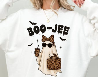 Boo Jee Sweatshirt, Halloween Ghost Hoodie, Boo Shirt, Spooky Ghost Shirt, Spooky Season Ghost Sweater, Spooky Vibes Shirt, Halloween Gifts