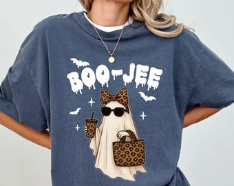 Comfort Colors Boo Jee Shirt, Halloween Ghost Shirt, Boo Shirt, Spooky Ghost Shirt, Spooky Season Ghost, Spooky Vibes Shirt, Halloween Gifts