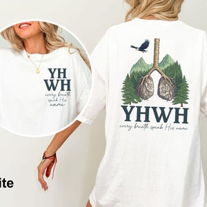 Every Breath Speak His Name T-Shirt, YHWH Lungs Christian Shirt, Faith Shirt, YHWH Lungs Shirts, Inspirational Quote Shirts, Motivation Tee