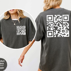 Comfort Colors® F*ck Off QR Code Crew Shirt, Funny Saying Shirt, Sarcastic Gift for Friends, Gag Holiday Gift for Him, Dirty Saying Gifts