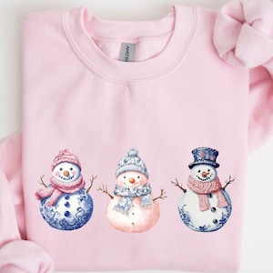 Snowman Sweatshirt, Christmas Snowman Sweatshirt, Snowman Shirt, Christmas Crewneck, Christmas Sweater, Christmas Shirts for Women