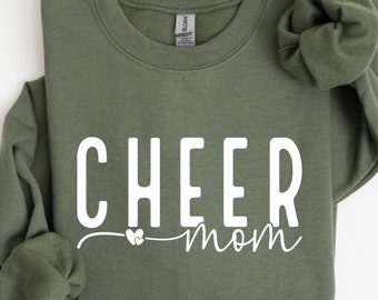 Cheer Mom Sweatshirt, Cheer Mama Sweatshirt, Cheerleading Mom Sweater, School Team Spirit Shirt, Senior Cheer Mom Crewneck, Mothers Day Gift