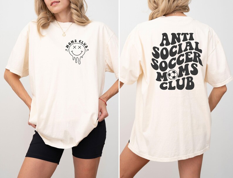 Anti Social Soccer Moms Club Shirt, Soccer Moms Club T-Shirt, Mother's Day Gift, Soccer Mama Gifts, Game Day Soccer Season Shirt For Mom