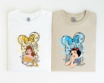 Disney Princess Shirt, Custom Disney Princess Shirt, Disney Girl Trip Shirt, Disney Group Shirt, Custom Watercolor Disney Princess Shirt