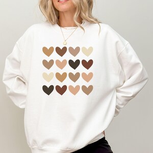 Skin Tone Hearts Sweatshirt, Equality Shirt, Diversity Shirt, Human Rights Shirt, Anti Racism Shirt, Racial Equality Shirt, Be Kind Shirt, black lives matter sweatshirt