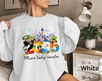 Personalized Disney trip 2025 Sweatshirt, Family trip group matching hoodie, WDW Disneyworld Mickey and friends tee, Family vacation shirts
