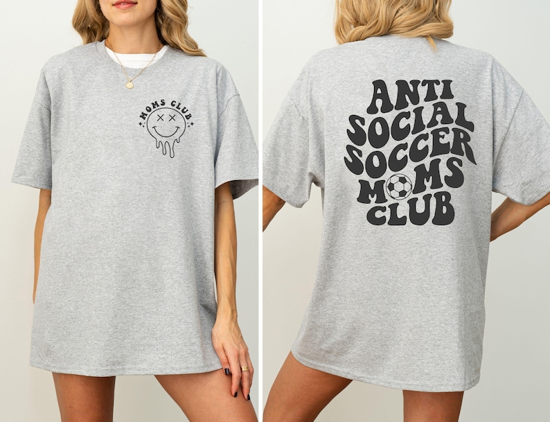Anti Social Soccer Moms Club Shirt, Soccer Moms Club T-Shirt, Mother's Day Gift, Soccer Mama Gifts, Game Day Soccer Season Shirt For Mom