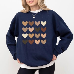 Skin Tone Hearts Sweatshirt, Equality Shirt, Diversity Shirt, Human Rights Shirt, Anti Racism Shirt, Racial Equality Shirt, Be Kind Shirt, black lives matter sweatshirt