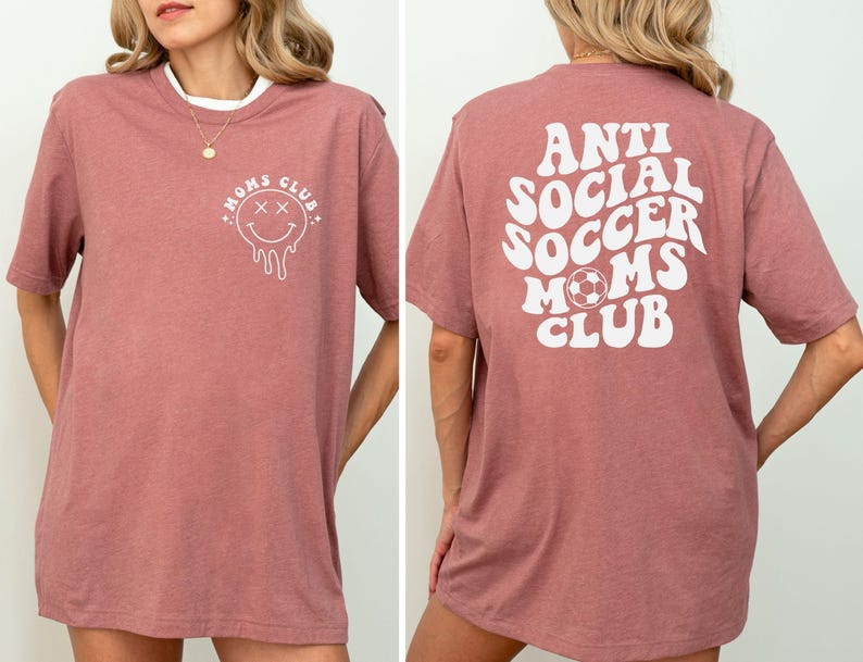 Anti Social Soccer Moms Club Shirt, Soccer Moms Club T-Shirt, Mother's Day Gift, Soccer Mama Gifts, Game Day Soccer Season Shirt For Mom