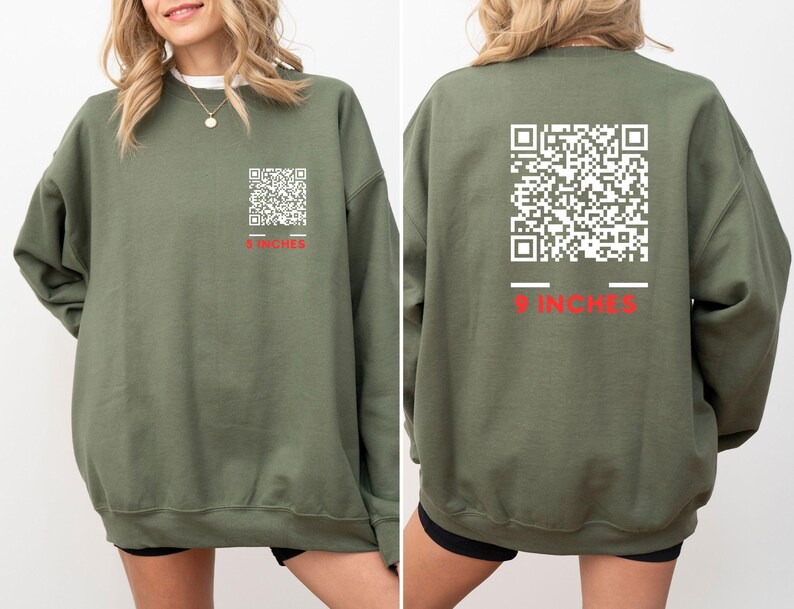 F*ck off QR Code Crew Sweatshirt, Funny Saying Christmas Sweater ...