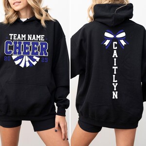 Custom Cheer Team Name Sweatshirt, Personalized Cheerleader Gift, Cheer Mom with Name Sweater, Cheer Competition Outfit, Mascot Sweatshirt,Custom Mascot Sweatshirt, School Team Sweatshirt, Personalized Sports Team Logo Sweatshirt, School Spirit