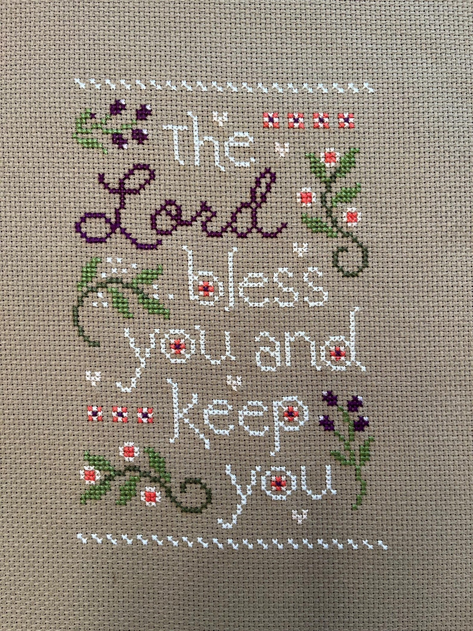 The Lord Bless and Keep You L Completed Finished Cross Stitch ...