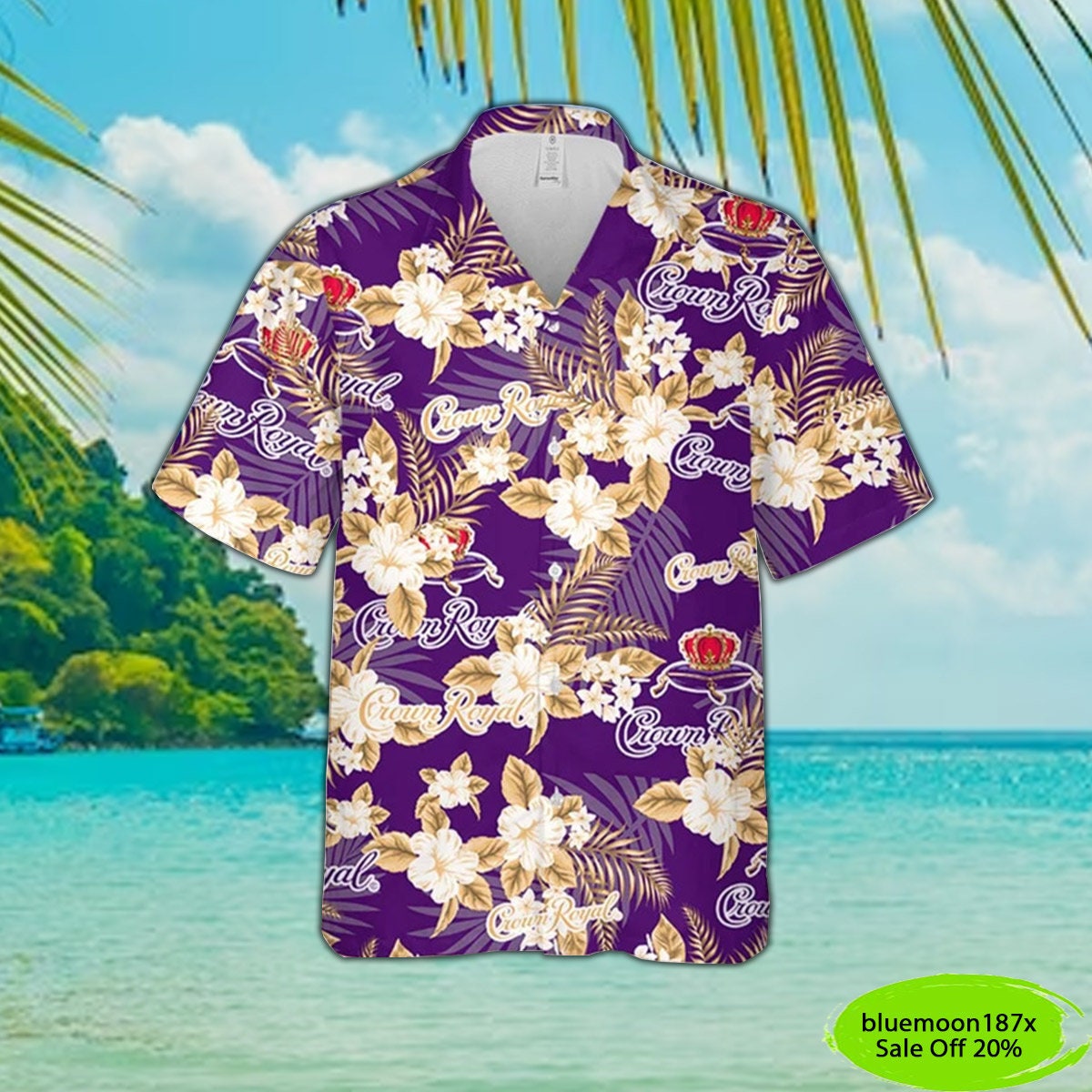 Crown Royal Summer Hawaiian Shirt, Crown Royal Hawaiian Shirt For Men, Crown Royal Hawaiian Beach Shirt, Gift For Dad, Gift For Father's Day