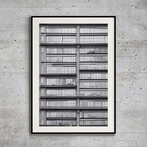 Printable Brutalism Architecture Building Artwork | Minimal Art Print | Building Art Digital Download