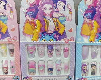 K-pop Demon Hunters Press on Nail set